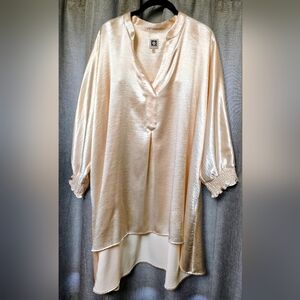 Anne Klein Cream Satin Tunic